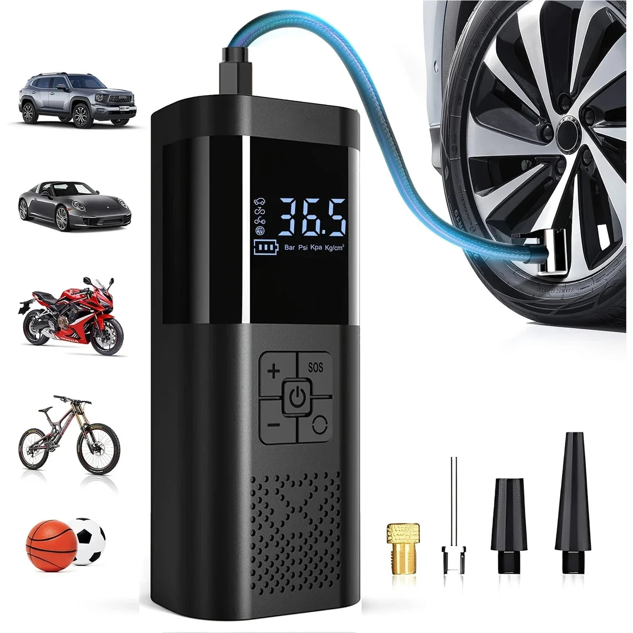 Portable Car Airpump 3X Faster 150PSI Tire Inflator Pump