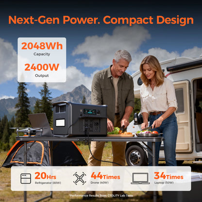 2000 2400W 1600W 500W Portable Mobile Power Station Solar Generator