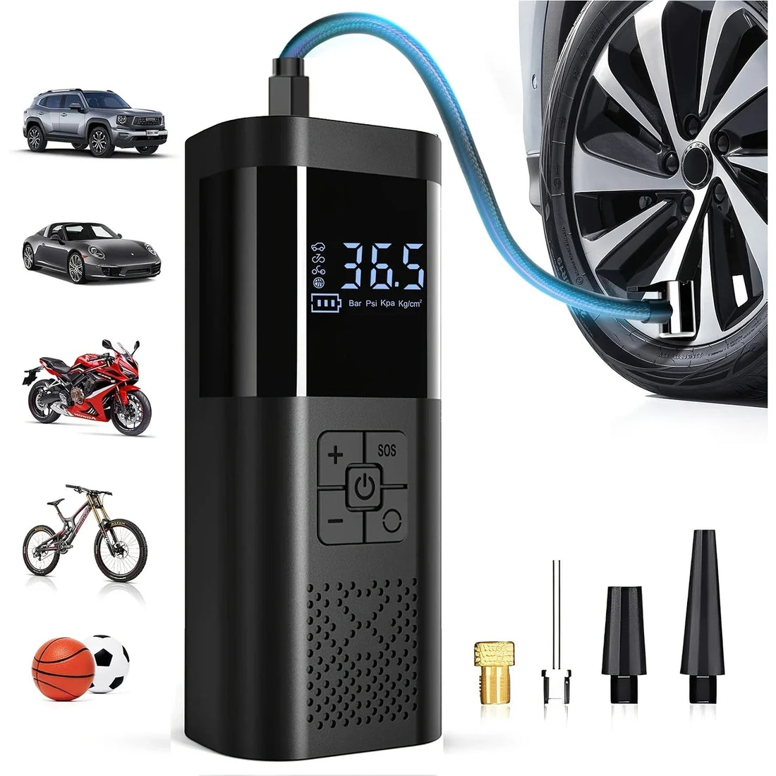 Portable Car Airpump 3X Faster 150PSI Tire Inflator Pump