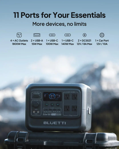 Elite 100 V2 Portable Power Station, 1024Wh LFP Battery Backup