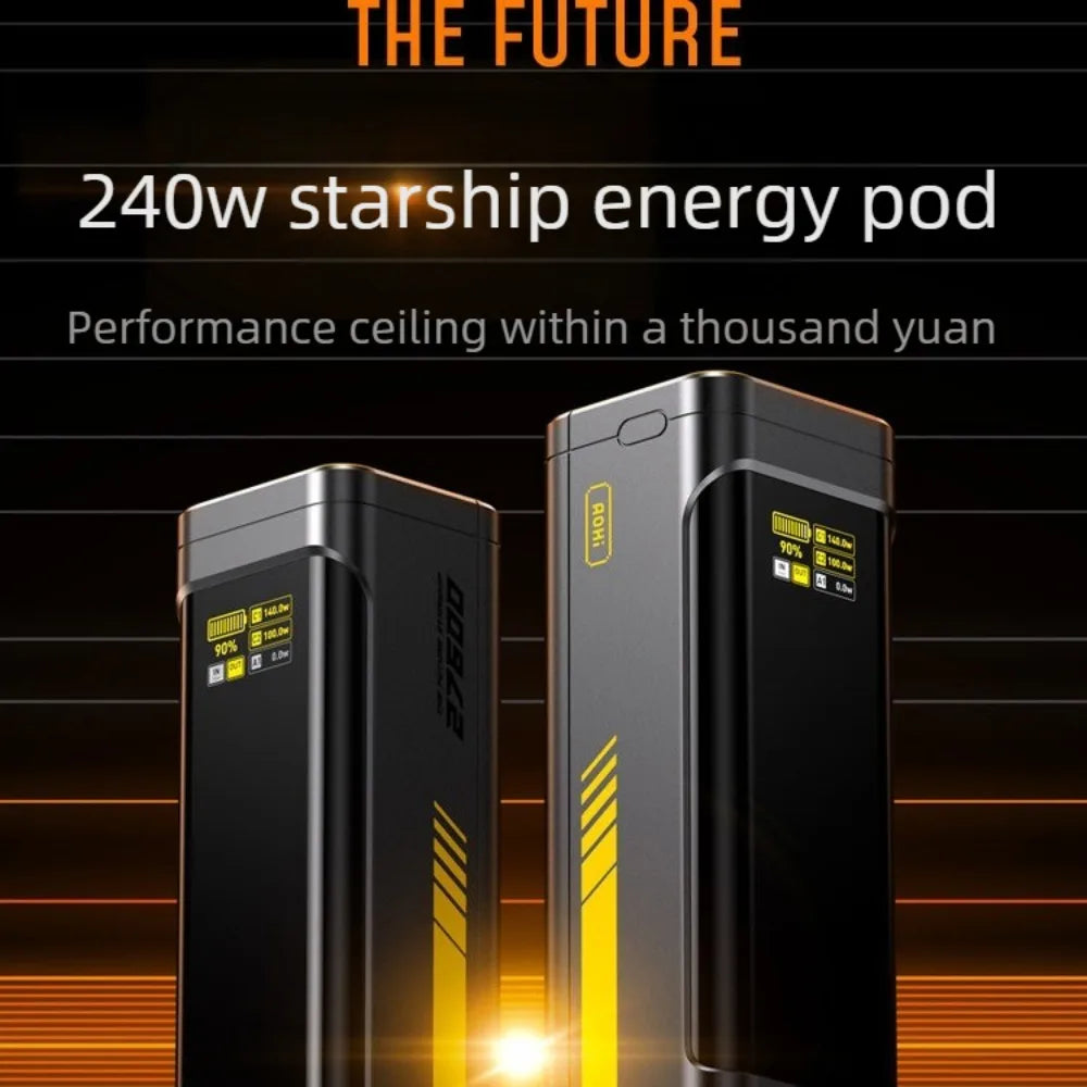 Batería externa de 240W, batería externa portátil de carga superrápida bidireccional de 140W
